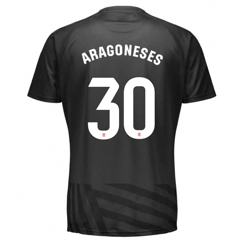 Danxen Kinderen Sergio Aragoneses #30 Grijs Zwart Keepersshirt 2025/26 T-Shirt