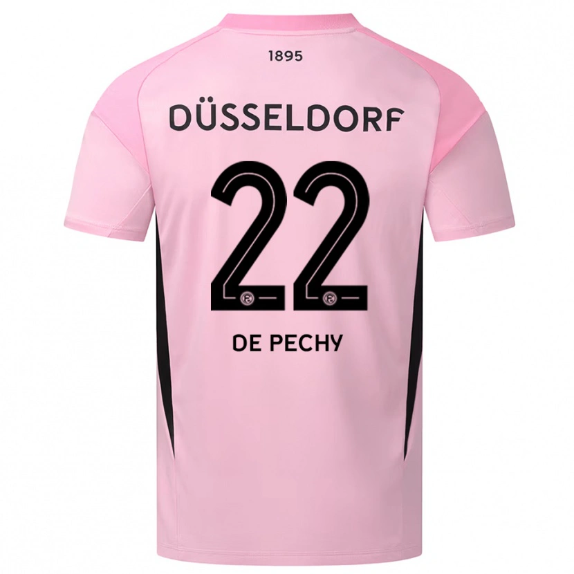 Danxen Kinderen William de Pechy #22 Roze Zwart Keepersshirt 2025/26 T-Shirt
