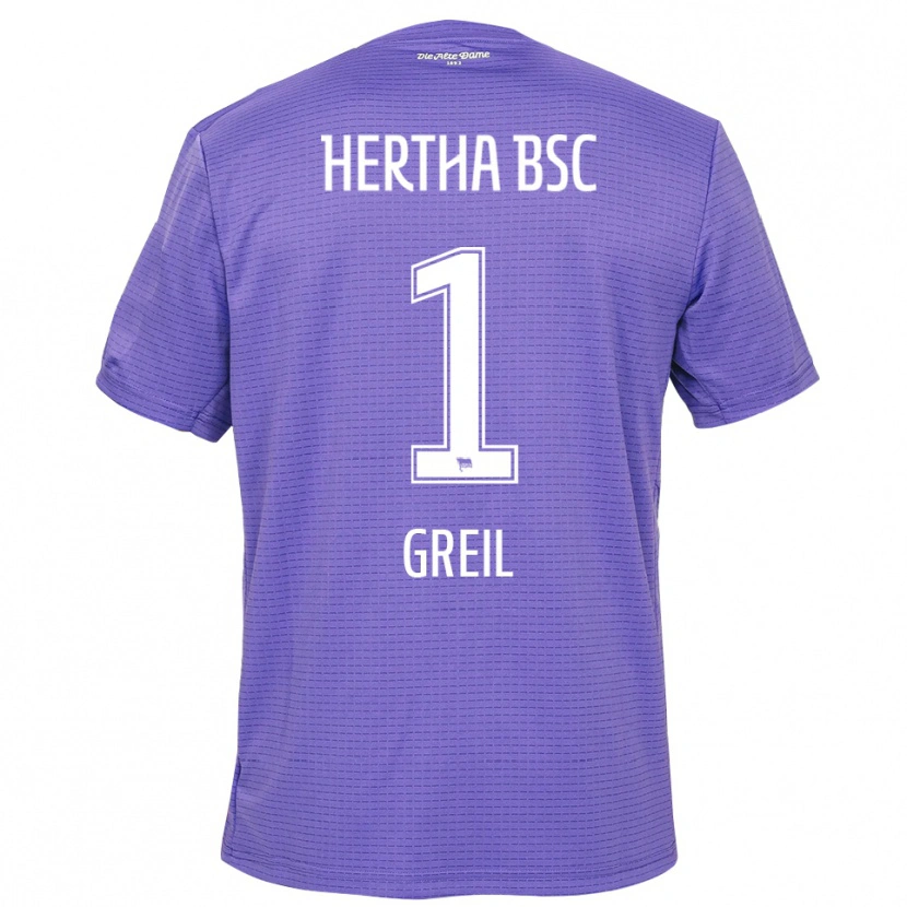 Danxen Kinderen Luis Greil #1 Paars Wit Keepersshirt 2025/26 T-Shirt