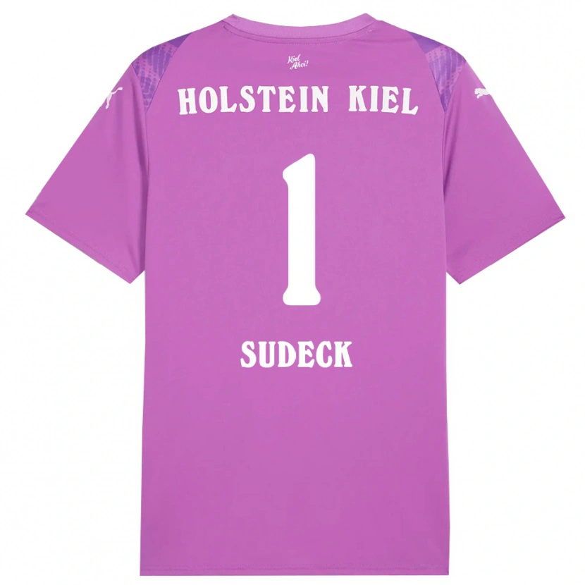 Danxen Kinderen Thore-Liam Sudeck #1 Paars Wit Keepersshirt 2025/26 T-Shirt