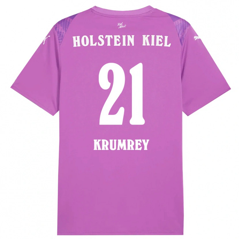 Danxen Kinderen Jonas Krumrey #21 Paars Wit Keepersshirt 2025/26 T-Shirt