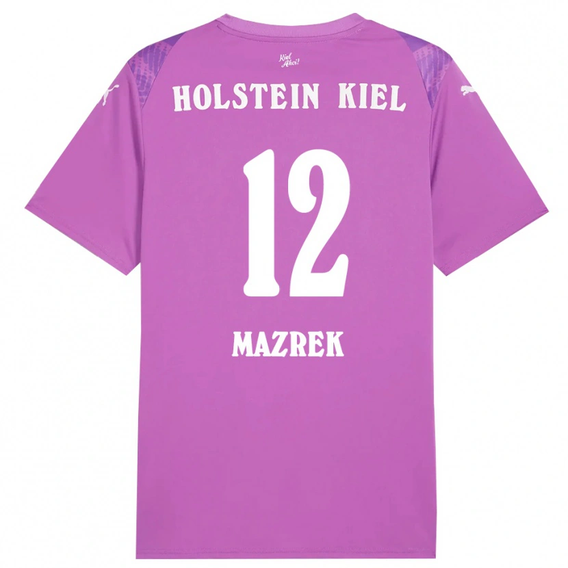 Danxen Kinderen Enis Mazrek #12 Paars Wit Keepersshirt 2025/26 T-Shirt