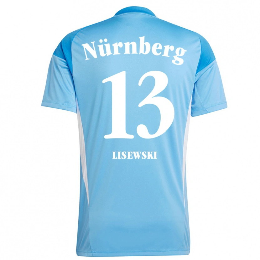 Danxen Kinderen Robin Lisewski #13 Hemelsblauw Wit Keepersshirt 2025/26 T-Shirt
