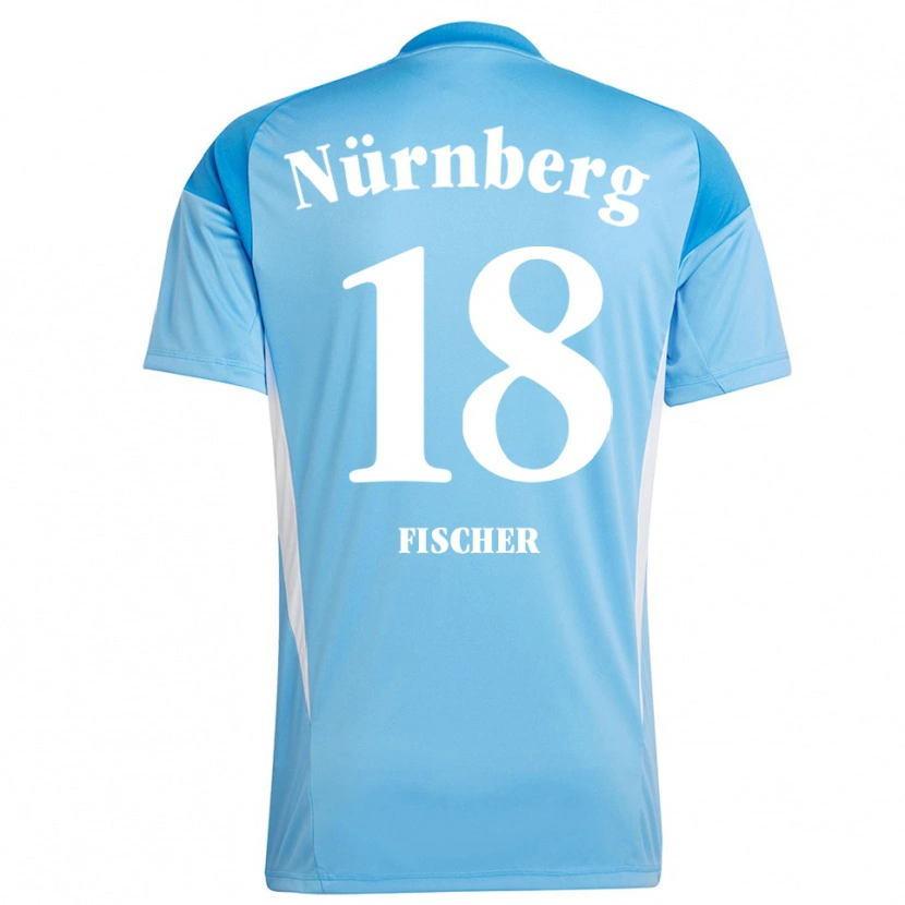 Danxen Kinderen Jonas Fischer #18 Hemelsblauw Wit Keepersshirt 2025/26 T-Shirt