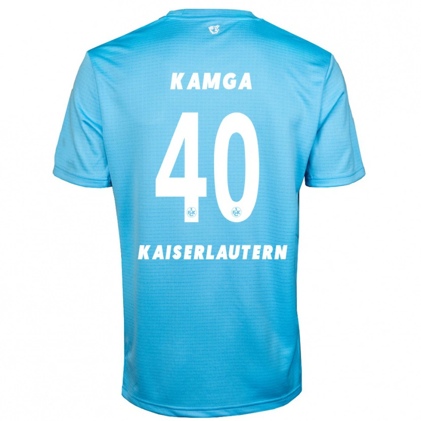 Danxen Kinderen Enis Kamga #40 Hemelsblauw Wit Keepersshirt 2025/26 T-Shirt