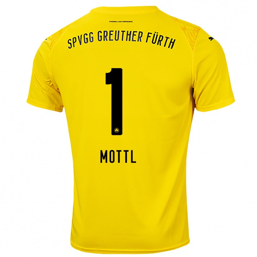 Danxen Kinderen Jan Mottl #1 Geel Zwart Keepersshirt 2025/26 T-Shirt
