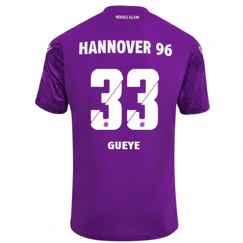 Danxen Kinderen Abdoulaye Gueye #33 Paars Wit Keepersshirt 2025/26 T-Shirt
