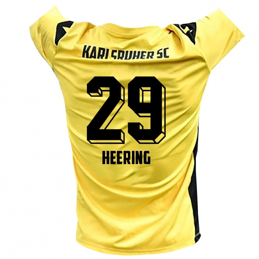 Danxen Kinderen Simon Heering #29 Geel Zwart Keepersshirt 2025/26 T-Shirt