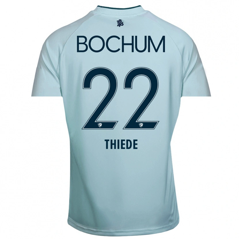 Danxen Kinderen Niclas Thiede #22 Cyaan-Blauw Keepersshirt 2025/26 T-Shirt