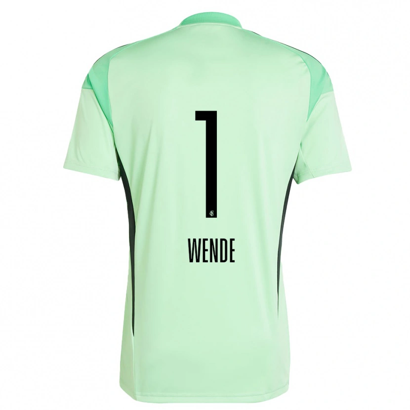 Danxen Kinderen Johanna Wende #1 Licht Groen Zwart Keepersshirt 2025/26 T-Shirt