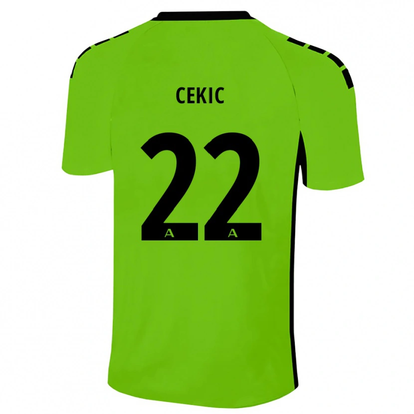 Danxen Kinderen Adnan Cekic #22 Grasgroen Zwart Keepersshirt 2025/26 T-Shirt