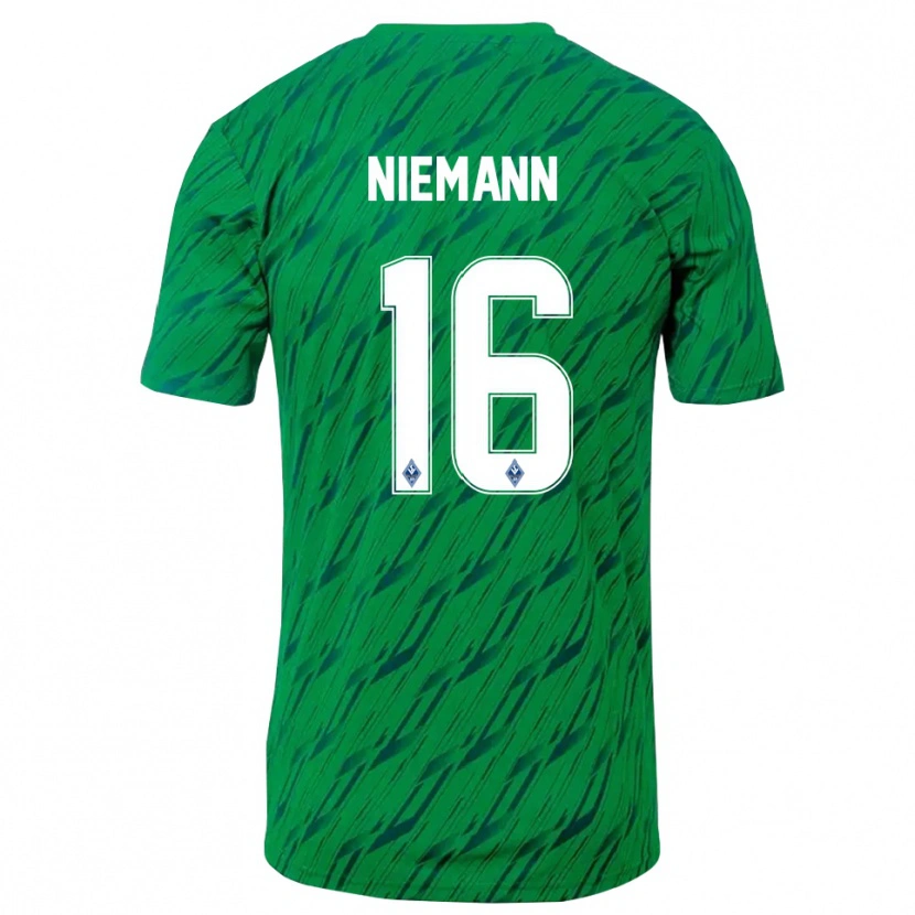 Danxen Kinderen Jan Niemann #16 Groen Wit Keepersshirt 2025/26 T-Shirt