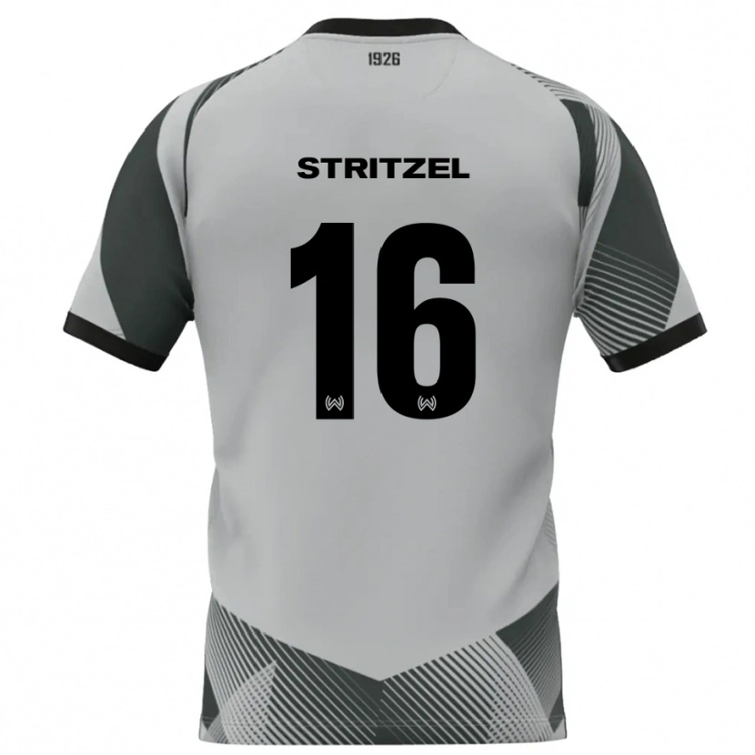 Danxen Kinderen Florian Stritzel #16 Lichtgrijs Wit Keepersshirt 2025/26 T-Shirt