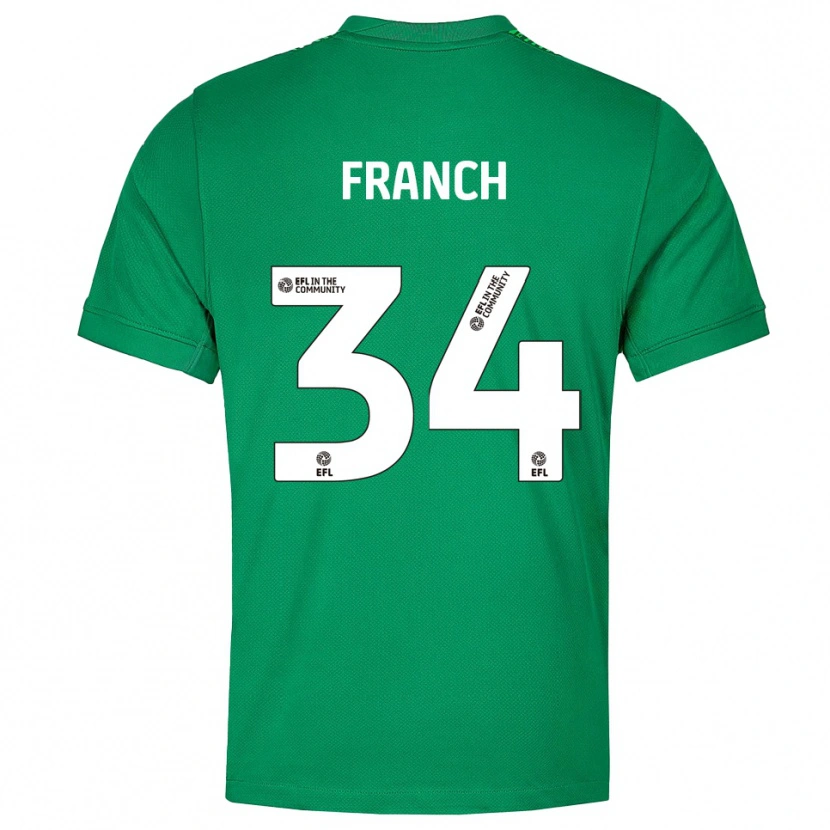 Danxen Kinderen Adrianna Franch #34 Groen Wit Keepersshirt 2025/26 T-Shirt