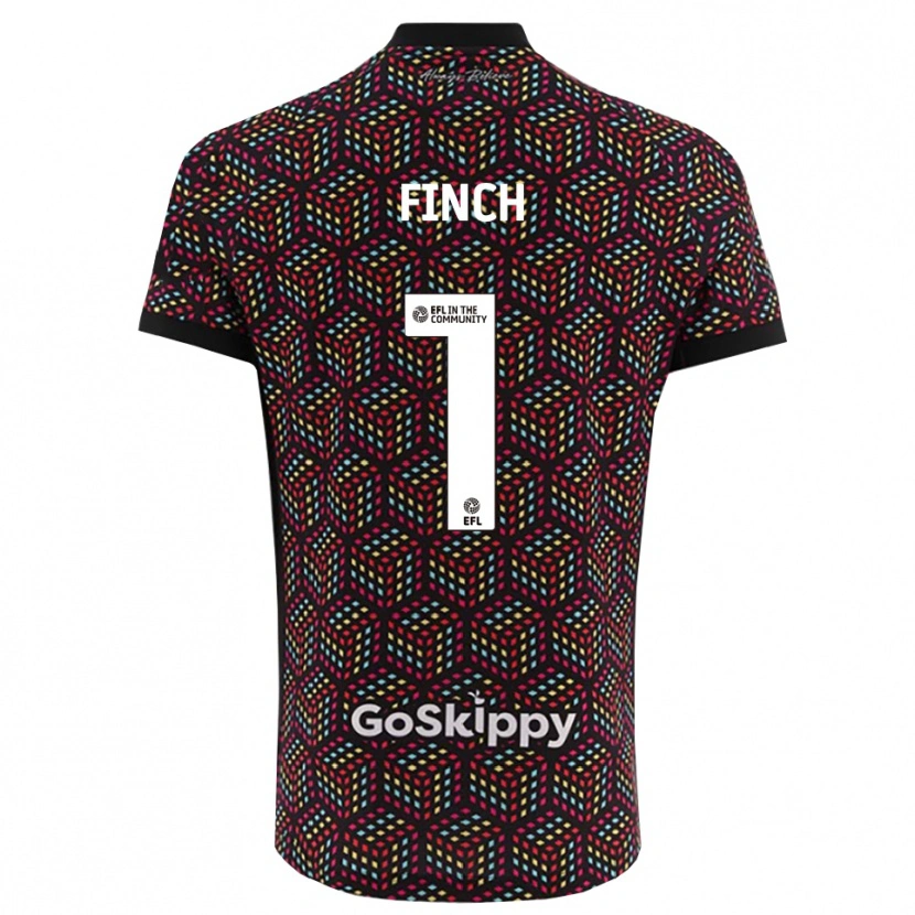 Danxen Kinderen Isaac Finch #1 Zwart Wit Keepersshirt 2025/26 T-Shirt