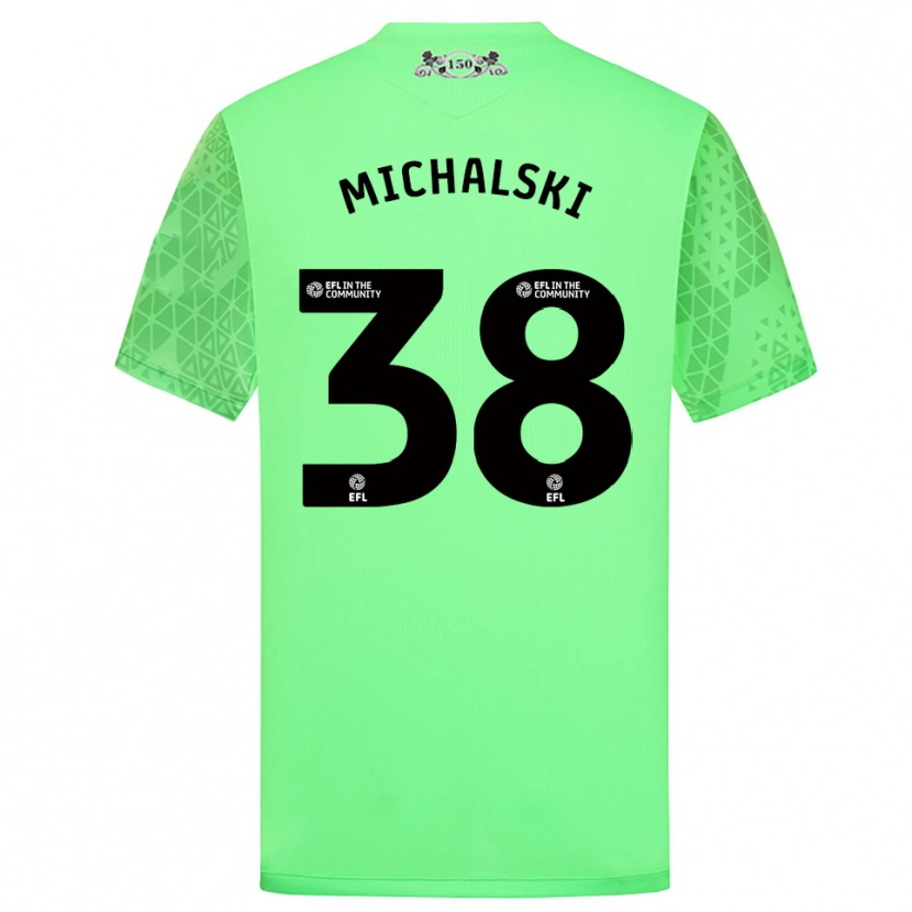 Danxen Kinderen Nicholas Michalski #38 Fluorescerend Groen Keepersshirt 2025/26 T-Shirt