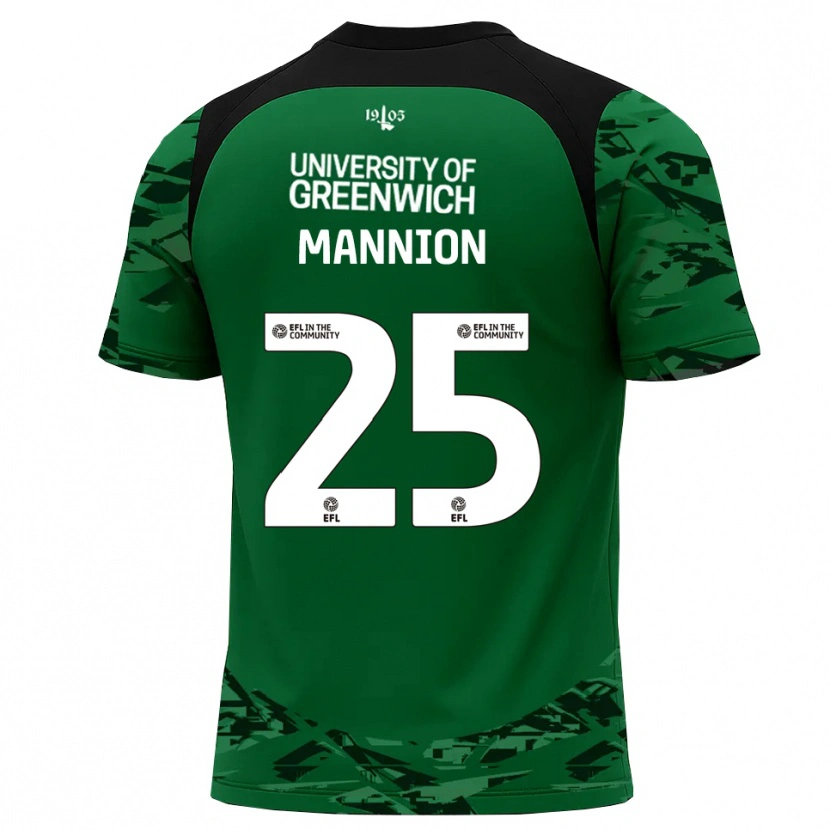 Danxen Kinderen Will Mannion #25 Groen Zwart Keepersshirt 2025/26 T-Shirt