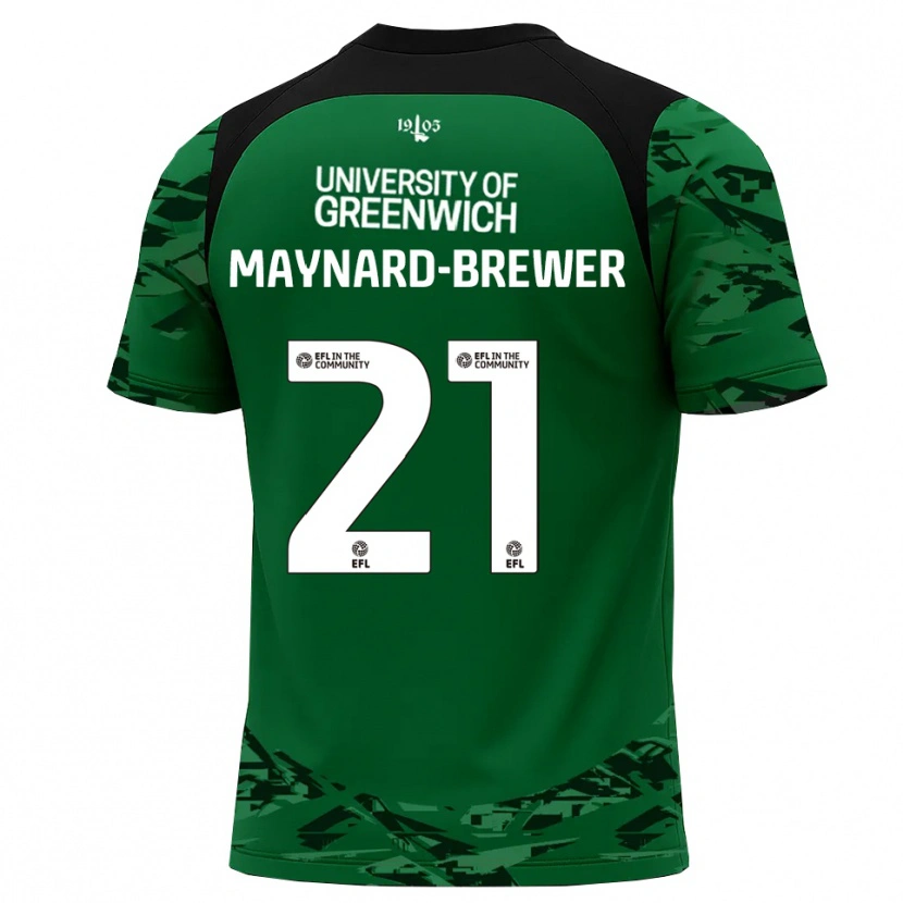 Danxen Kinderen Ashley Maynard-Brewer #21 Groen Zwart Keepersshirt 2025/26 T-Shirt