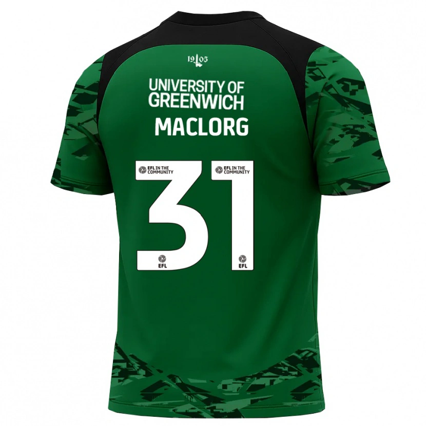 Danxen Kinderen Lennon MacLorg #31 Groen Zwart Keepersshirt 2025/26 T-Shirt