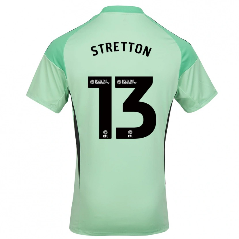 Danxen Kinderen Leo Stretton #13 Lichtgroen Zwart Keepersshirt 2025/26 T-Shirt
