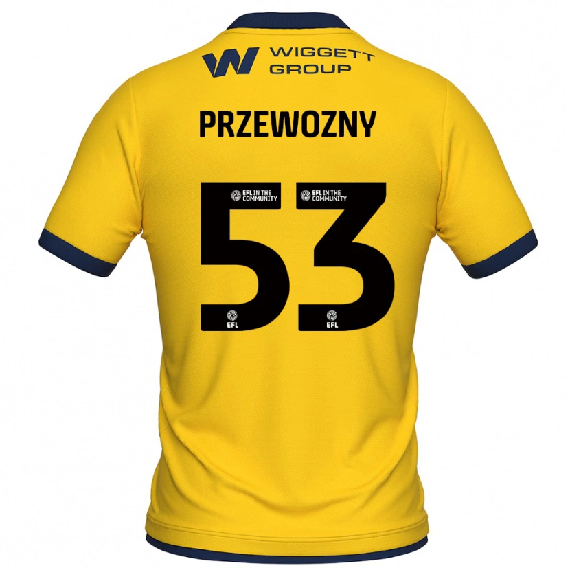 Danxen Kinderen Jakub Przewozny #53 Geel Zwart Keepersshirt 2025/26 T-Shirt