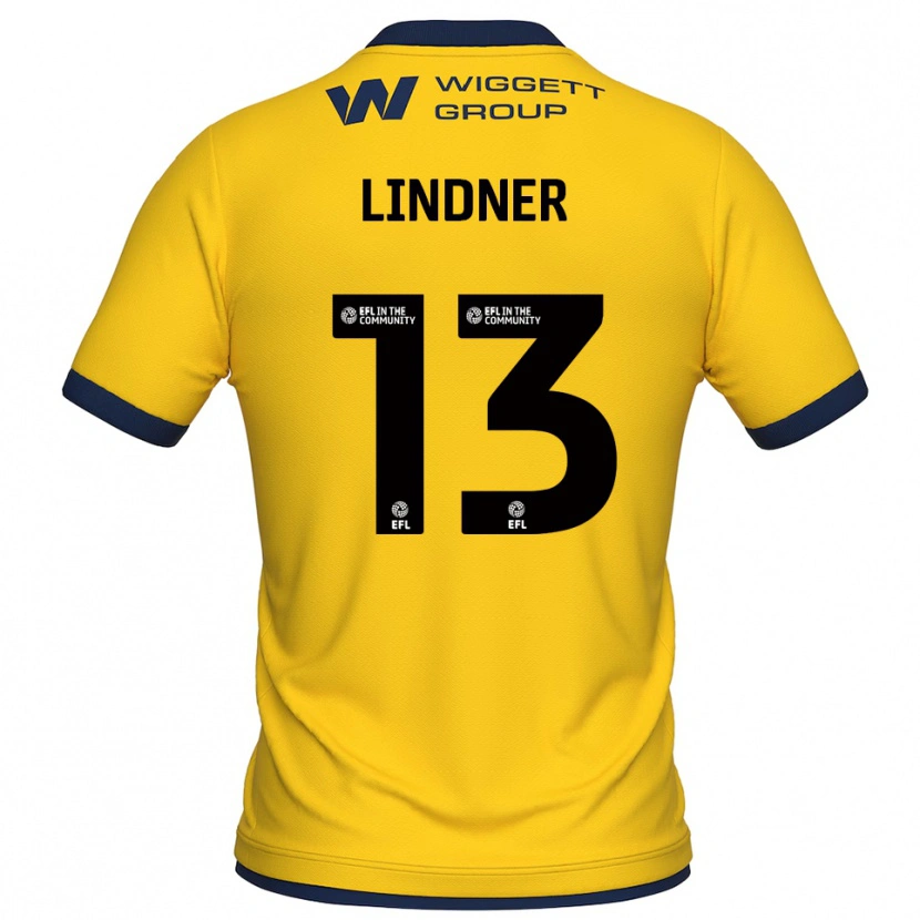 Danxen Kinderen Caspar Lindner #13 Geel Zwart Keepersshirt 2025/26 T-Shirt