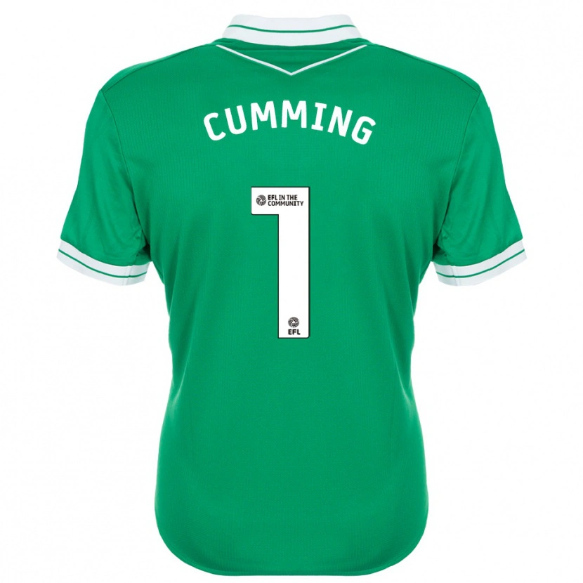 Danxen Kinderen Jamie Cumming #1 Groen Wit Keepersshirt 2025/26 T-Shirt