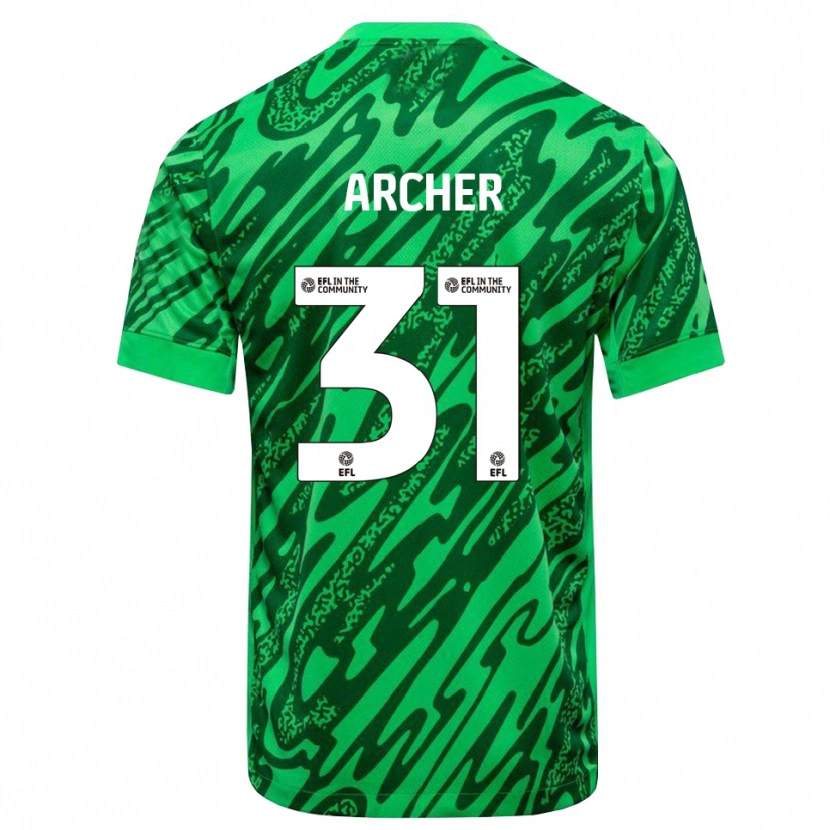 Danxen Kinderen Jordan Archer #31 Bos Groen Keepersshirt 2025/26 T-Shirt