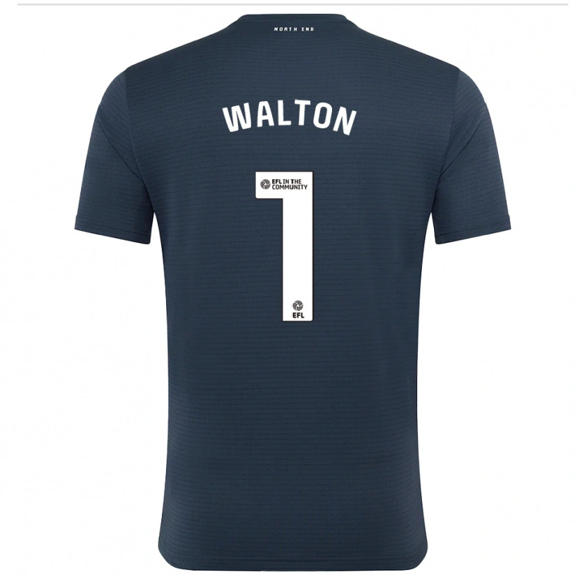 Danxen Kinderen Jack Walton #1 Zwart Wit Keepersshirt 2025/26 T-Shirt