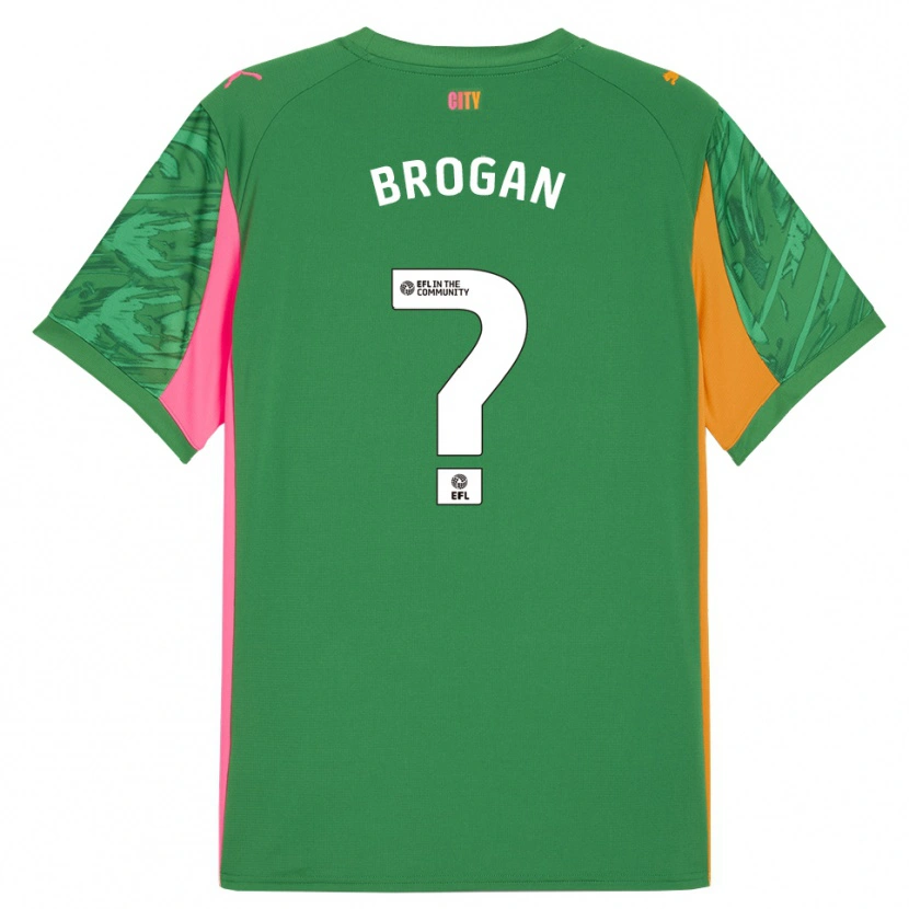 Danxen Kinderen Adam Brogan #0 Groen Oranje Keepersshirt 2025/26 T-Shirt