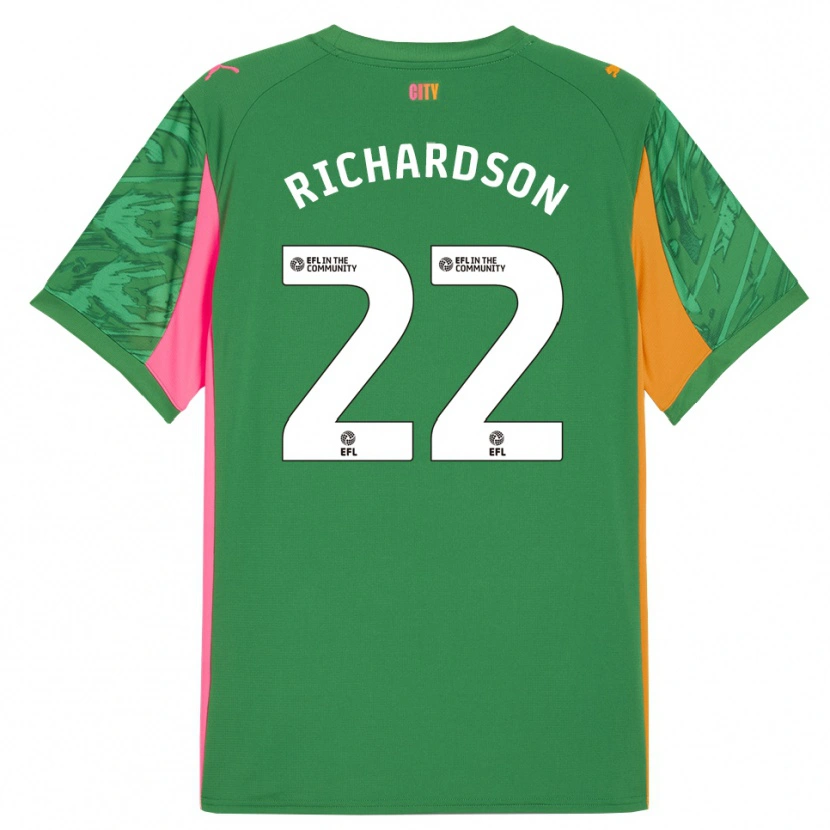 Danxen Kinderen Fran Stenson #22 Groen Oranje Keepersshirt 2025/26 T-Shirt