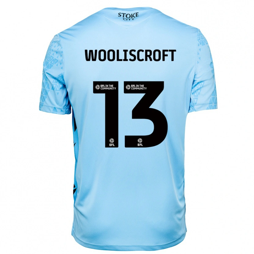 Danxen Kinderen Morgan Wooliscroft #13 Hemelsblauw Zwart Keepersshirt 2025/26 T-Shirt