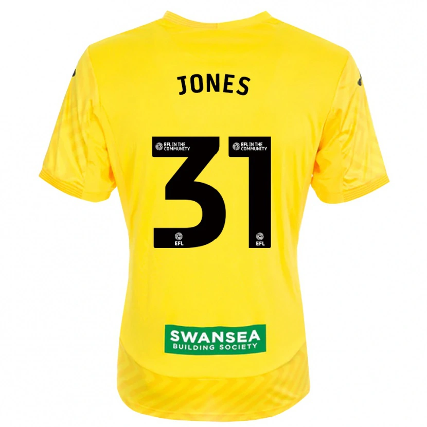 Danxen Kinderen Verity Jones #31 Geel Zwart Keepersshirt 2025/26 T-Shirt