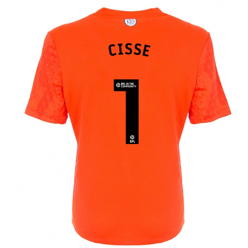 Danxen Kinderen Ben Cisse #1 Oranje Zwart Keepersshirt 2025/26 T-Shirt