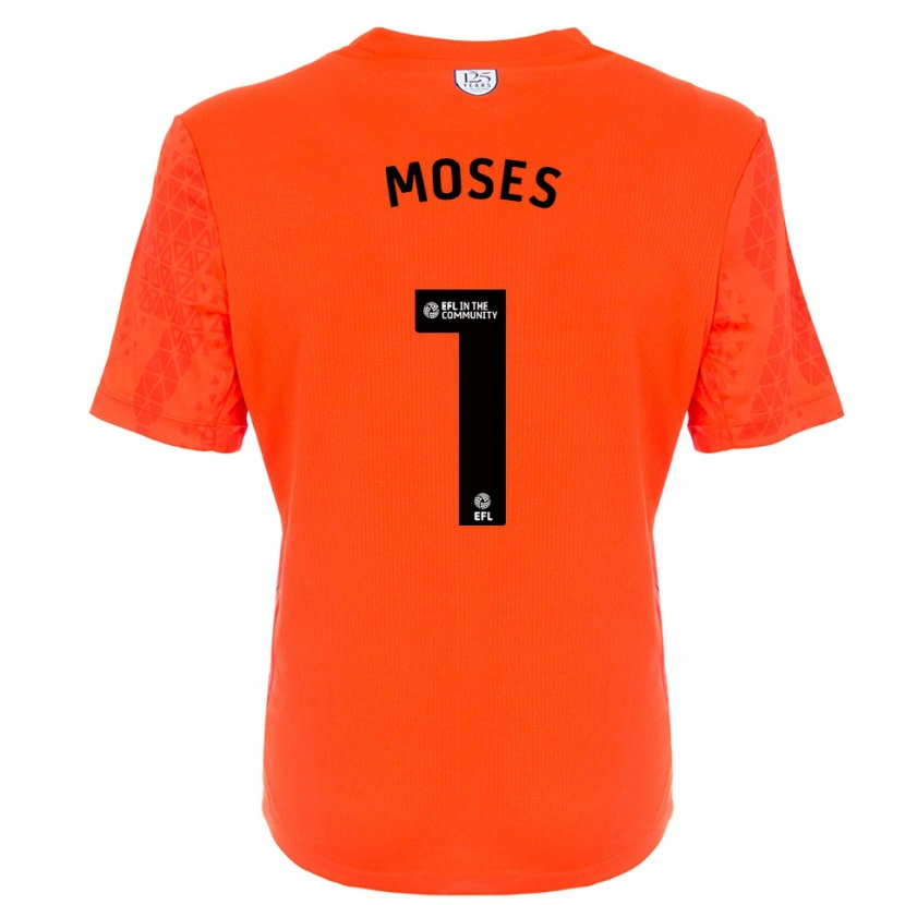 Danxen Kinderen Maxwell Moses #1 Oranje Zwart Keepersshirt 2025/26 T-Shirt