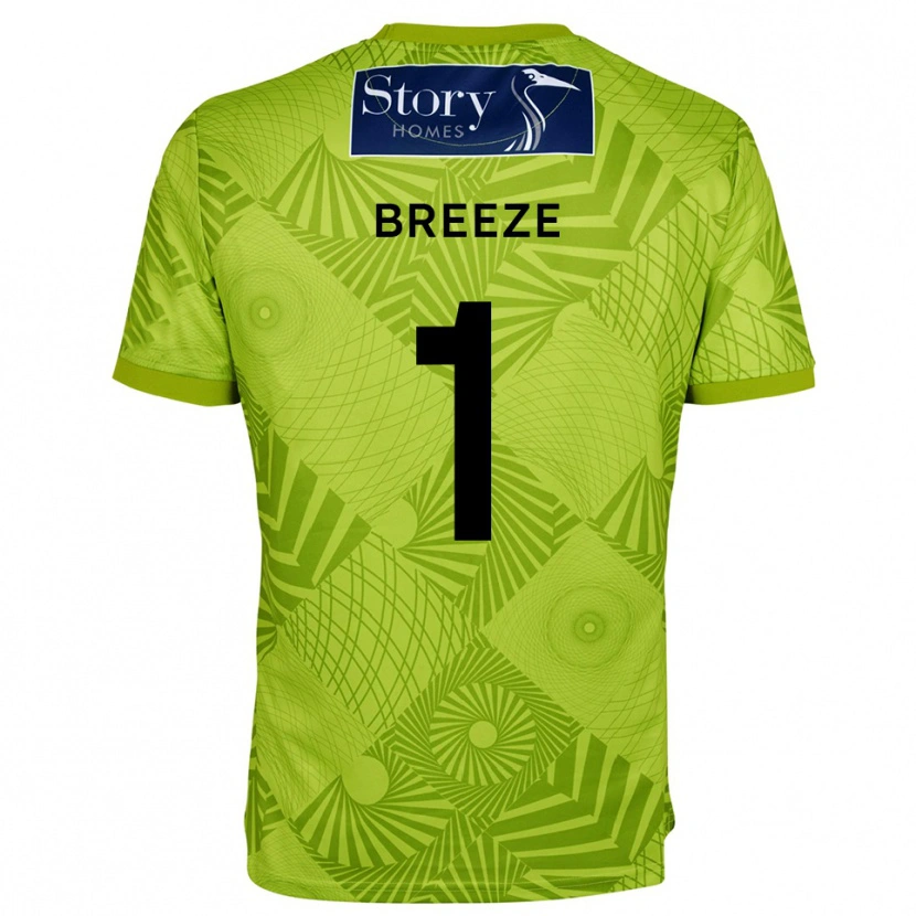Danxen Kinderen Gabriel Breeze #1 Geel Groen Keepersshirt 2025/26 T-Shirt