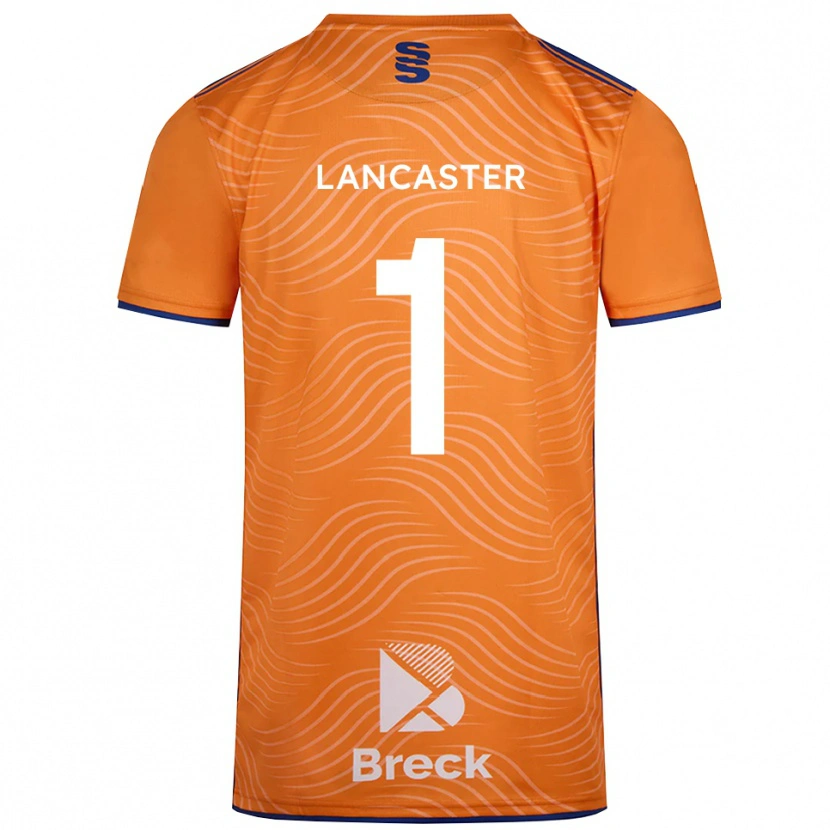 Danxen Kinderen Aaron Lancaster #1 Oranje Zwart Keepersshirt 2025/26 T-Shirt