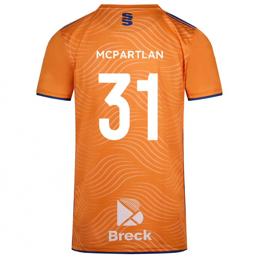 Danxen Kinderen Cian McPartlan #31 Oranje Zwart Keepersshirt 2025/26 T-Shirt