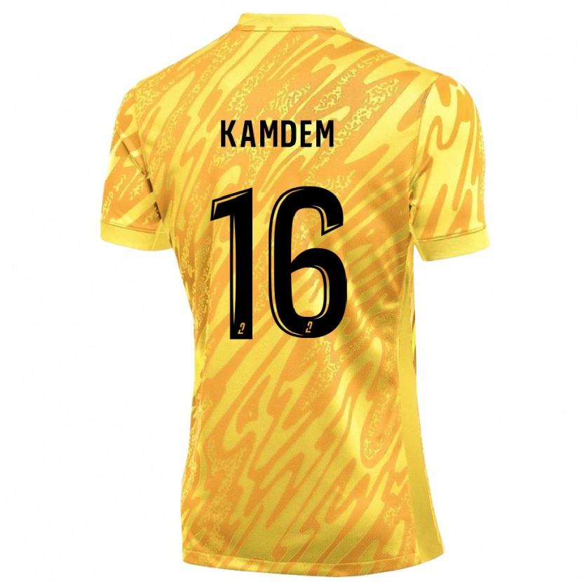 Danxen Kinderen Kevin Kamdem #16 Oranje Geel Keepersshirt 2025/26 T-Shirt