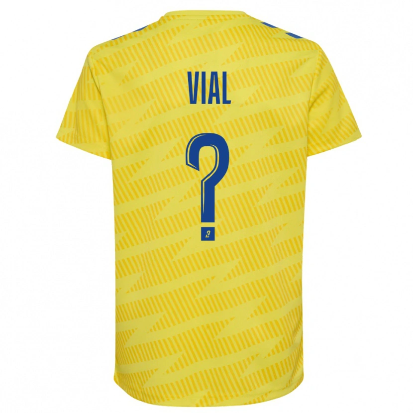 Danxen Kinderen Lorik Vial #0 Geel Blauw Keepersshirt 2025/26 T-Shirt