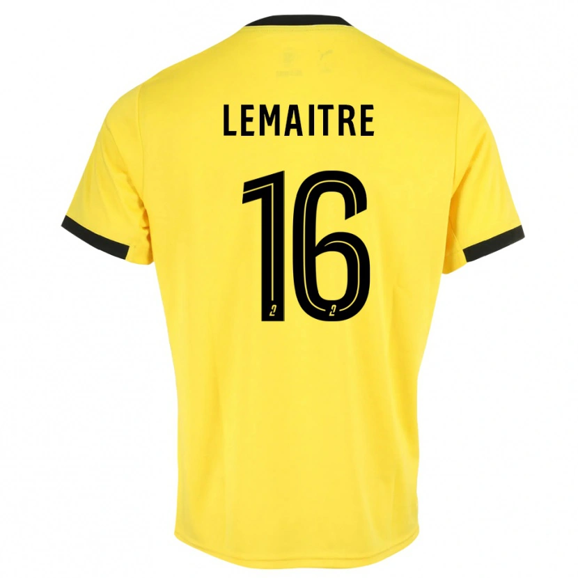 Danxen Kinderen Nicolas Lemaître #16 Geel Zwart Keepersshirt 2025/26 T-Shirt