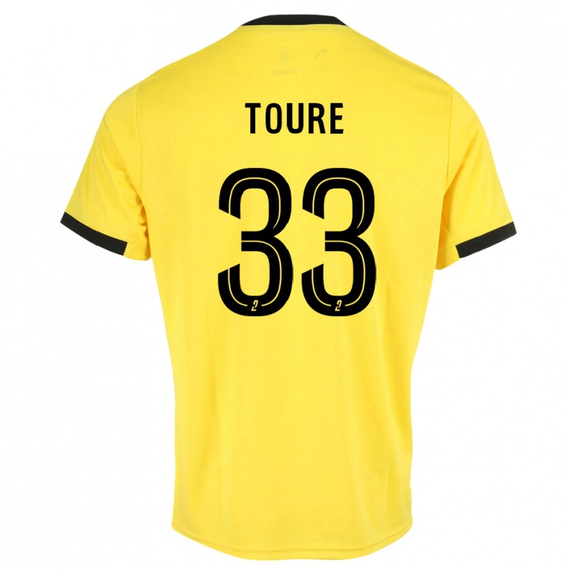 Danxen Kinderen Almami Touré #33 Geel Zwart Keepersshirt 2025/26 T-Shirt