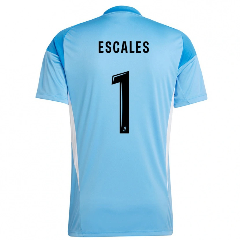 Danxen Kinderen Florian Escales #1 Hemelsblauw Wit Keepersshirt 2025/26 T-Shirt