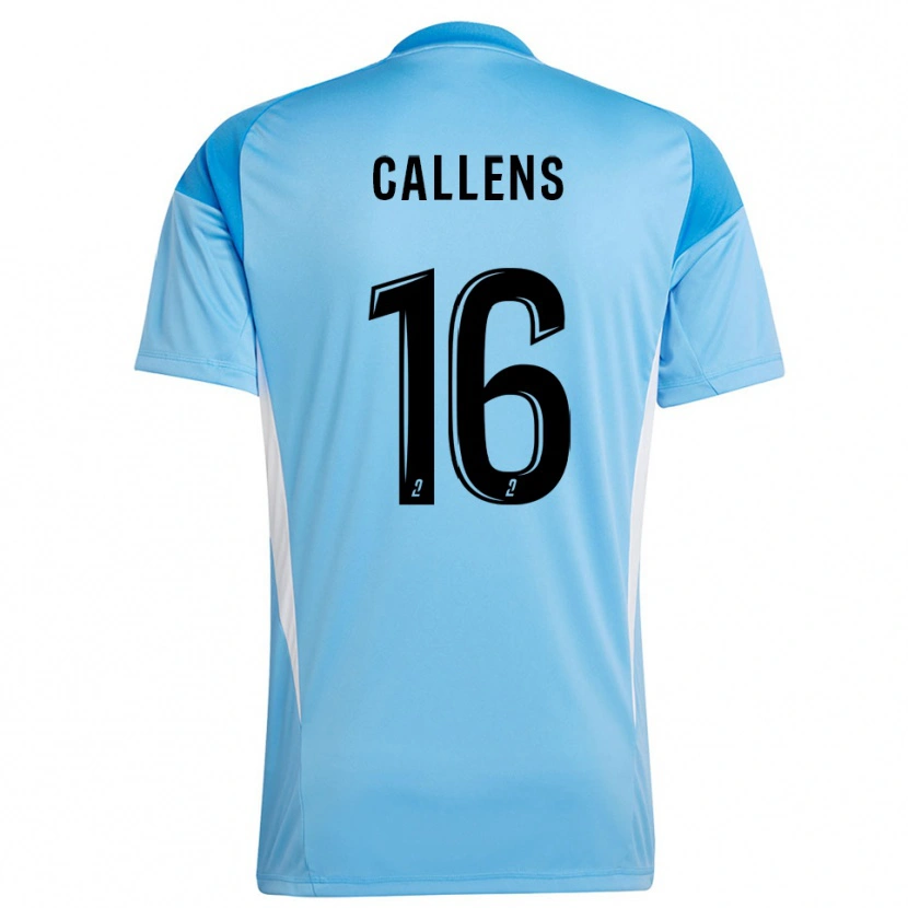 Danxen Kinderen Thomas Callens #16 Hemelsblauw Wit Keepersshirt 2025/26 T-Shirt