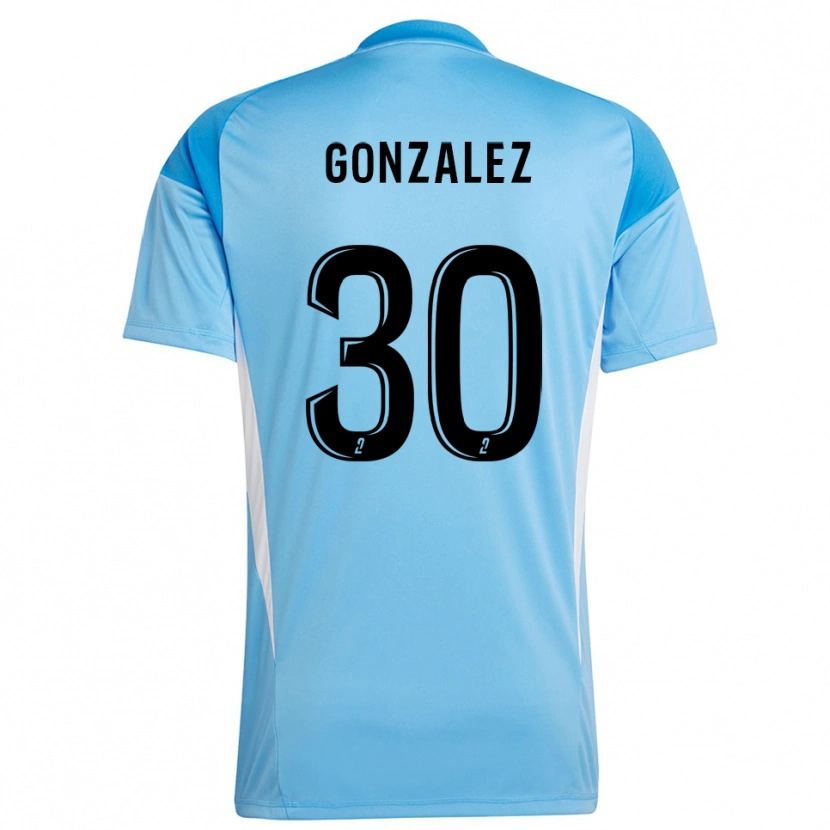 Danxen Kinderen Matéo Gonzalez #30 Hemelsblauw Wit Keepersshirt 2025/26 T-Shirt