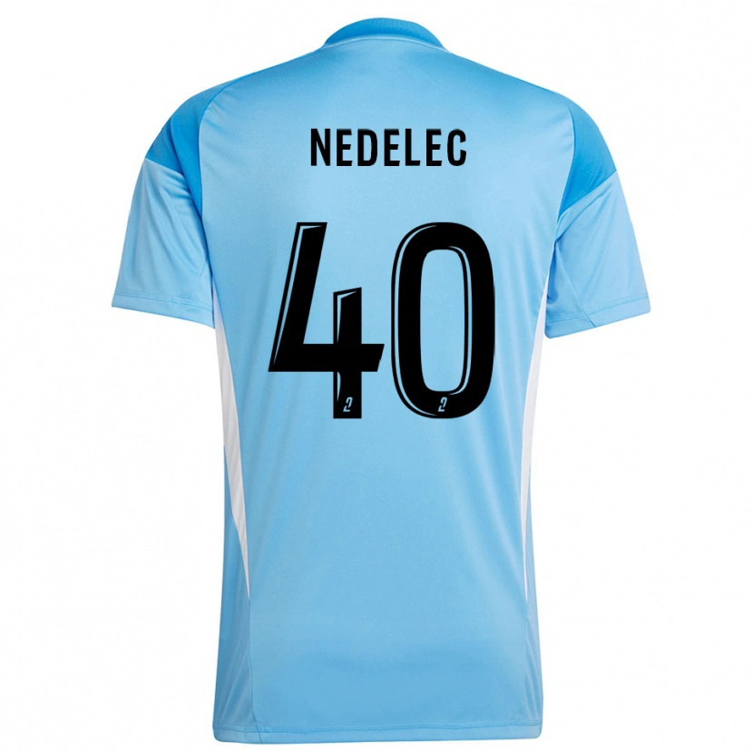 Danxen Kinderen Aymerick Nedelec #40 Hemelsblauw Wit Keepersshirt 2025/26 T-Shirt