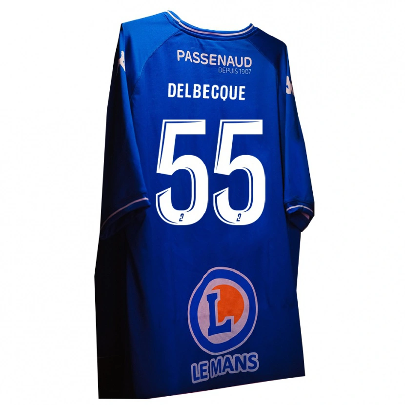 Danxen Kinderen Augustin Delbecque #55 Koninklijk Blauw Wit Keepersshirt 2025/26 T-Shirt