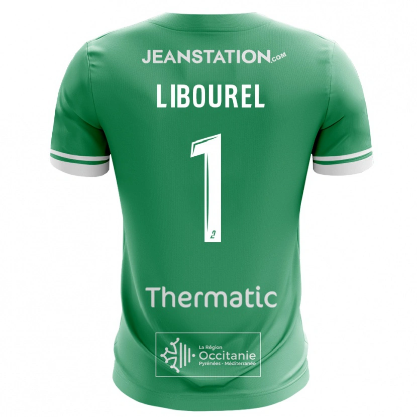 Danxen Kinderen Laurie Libourel #1 Groen Wit Keepersshirt 2025/26 T-Shirt