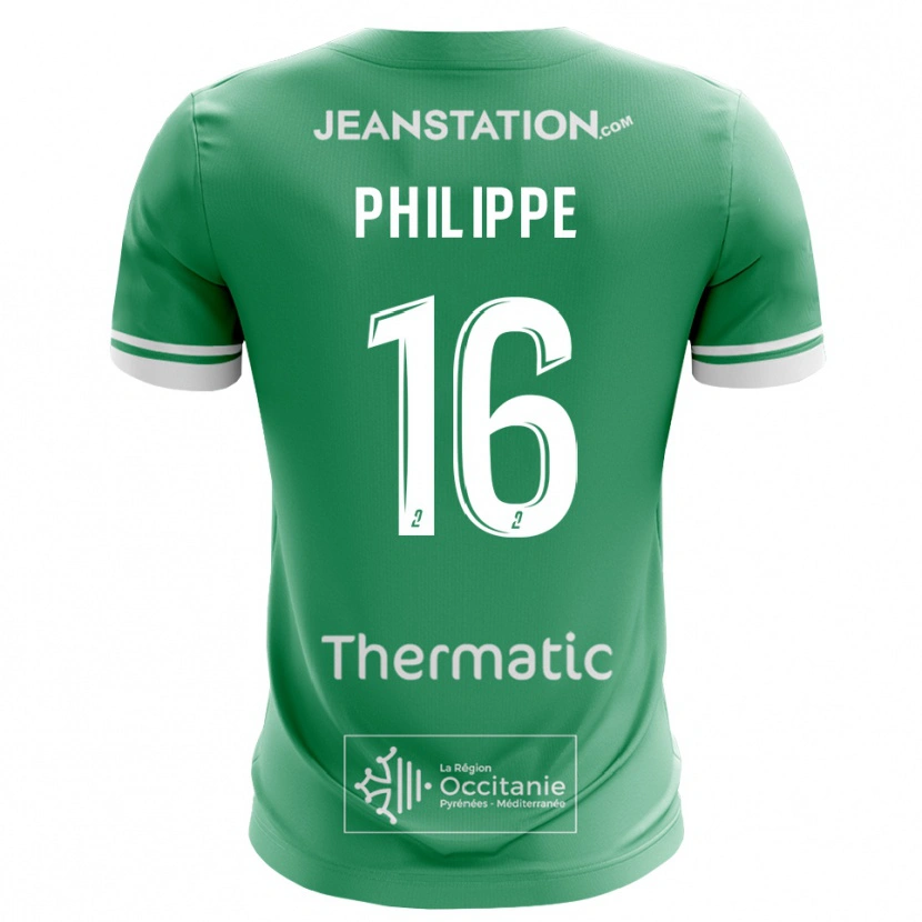 Danxen Kinderen Flavie Philippe #16 Groen Wit Keepersshirt 2025/26 T-Shirt