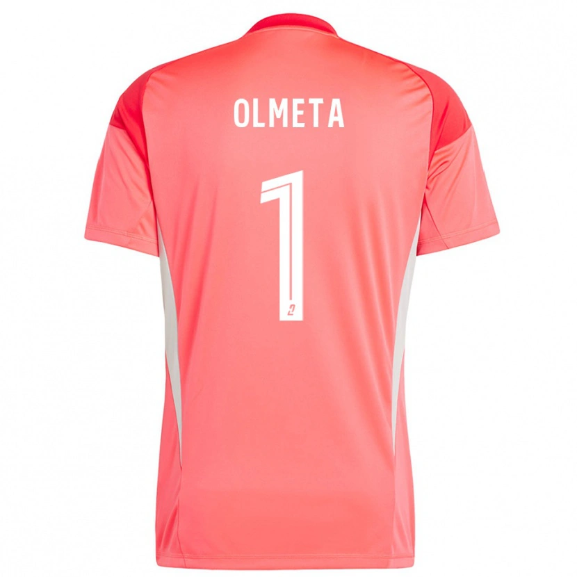Danxen Kinderen Lisandru Olmeta #1 Oranje Rood Wit Keepersshirt 2025/26 T-Shirt